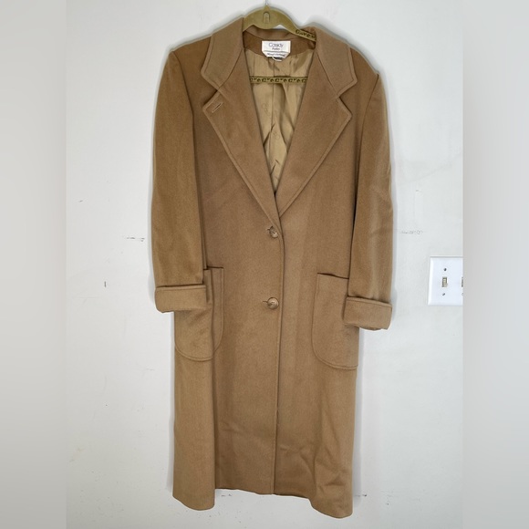 Cassidy Petites Jackets & Blazers - CASSIDY PETITE Tan 100% Wool Button Detail Long Peacoat Size 4
